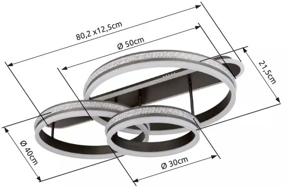 Globo 67314-75 - LED Stmievateľné stropné svietidlo GROUNI LED/75W/230V + DO