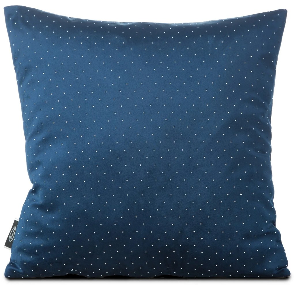 DEKORAČNÁ OBLIEČKA NA VANKÚŠ ARIADNA 45X45 CM TMAVOMODRÁ