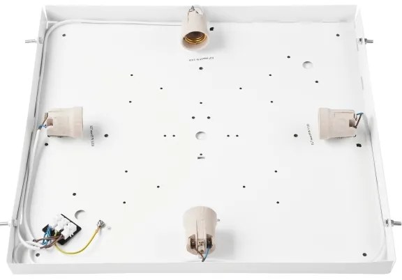 Stropné svietidlo OAK SQUARE 4xE27/15W/230V 48x48 cm dub/biela