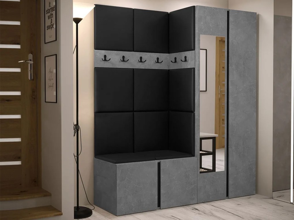 Predsieň Tavasz XII, Farby: kašmír, Farba čalúnenia:: ekokoža Soft 017 (biela)