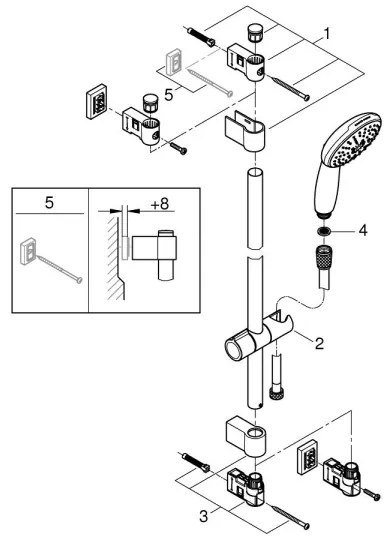 GROHE 26032001 - Sprchová súprava VITALIO START 110 600 mm lesklý chróm