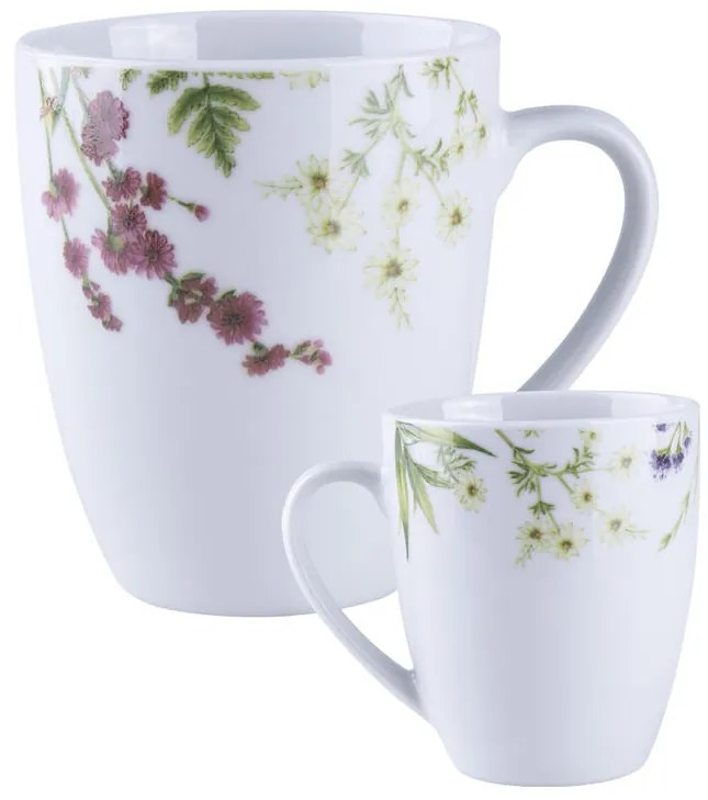 Sada porcelánových hrnčekov HERBAL GARDEN 380 ml 4 ks