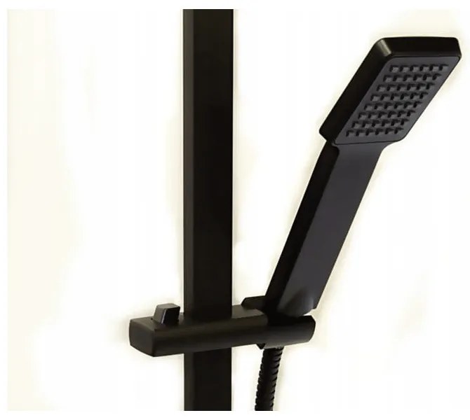 Gamma Zn3, sprchový stĺp s ručnou sprchovou hlavicou 62cm, čierna matná, GMA-ZN3-BK