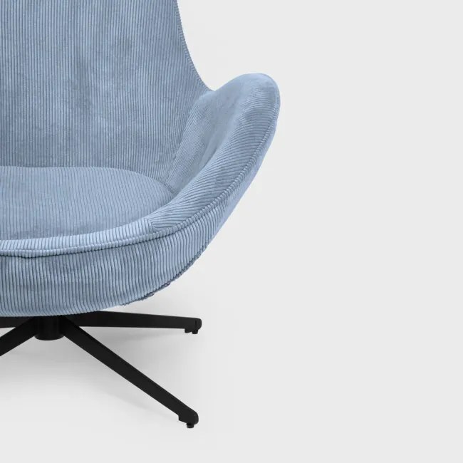 Kreslo LUNAIRE menčestrové, modré 710094