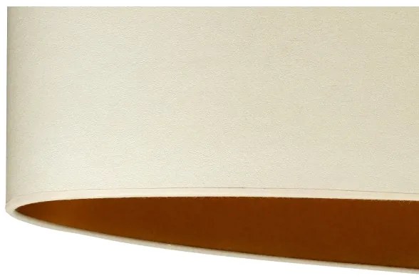 Duolla - Stolná lampa OVAL VEGAN 1xE27/15W/230V pr. 30 cm krémová