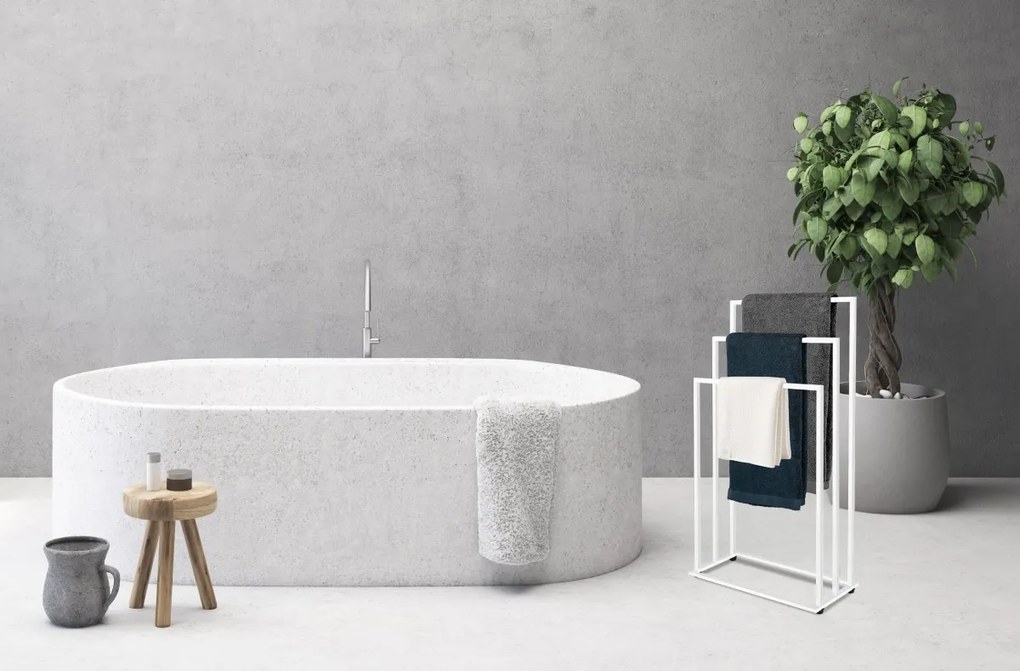 Vešiak na uteráky Tire biely