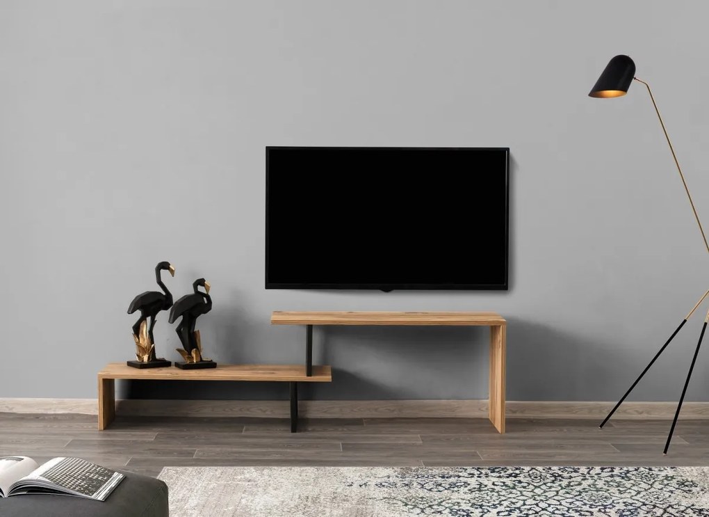 TV stolek OVIT 153 cm černá borovice