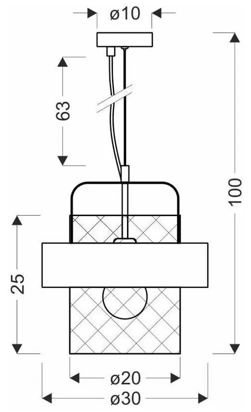 Kovové závesné svietidlo v čierno-medenej farbe ø 30 cm Fiba - Candellux Lighting