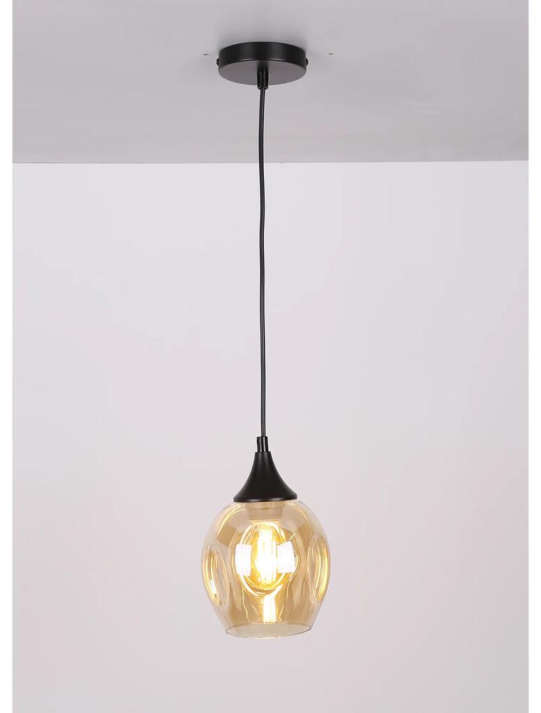 Candellux ASPA Luster Black 1X40W E27 Brown lampshade 31-00583