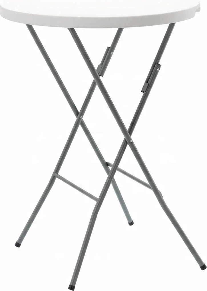 CH Okrúhly skladací stôl 80x110 cm - biela
