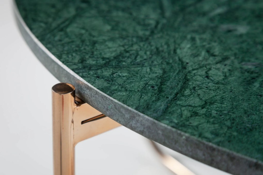 Konferenčný stolík Noble 62cm mramor zelené zlato