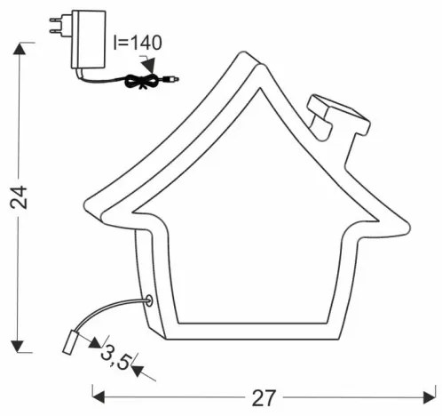 LED Detská stolná lampa HOUSE LED/10W/230V ružová