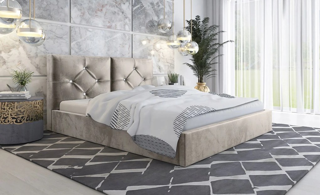 PROXIMA.store - Čalúnená posteľ SLIM V - farba na mieru - 120/140/160/180 Veľkosť postele: Pre matrac 180 x 200 cm