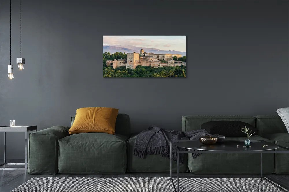 Obraz na plátne Španielsko Castle horský les 100x50 cm