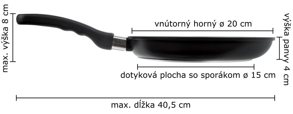 AMT Gastroguss Indukčná titánová panvica ø 20 cm x 4 cm s pokrievkou