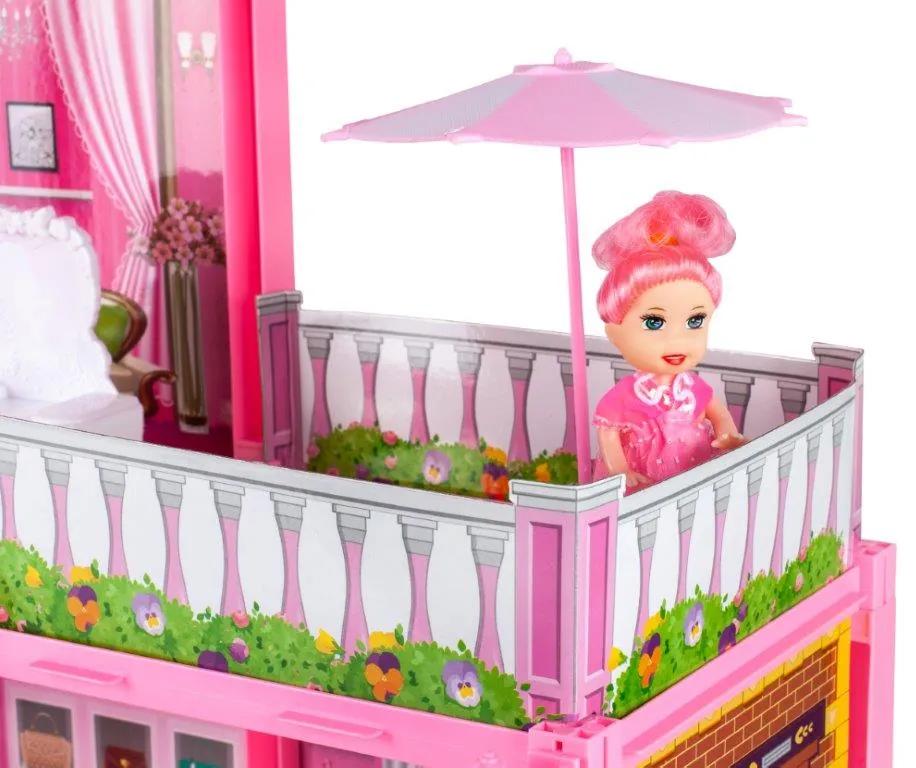 KIK Domček pre bábiky veľká vila s bábikou na zostavenie