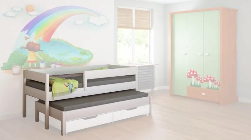 LU Junior 160x80 detská posteľ s prístelkou - rôzne farby Farba: Biela