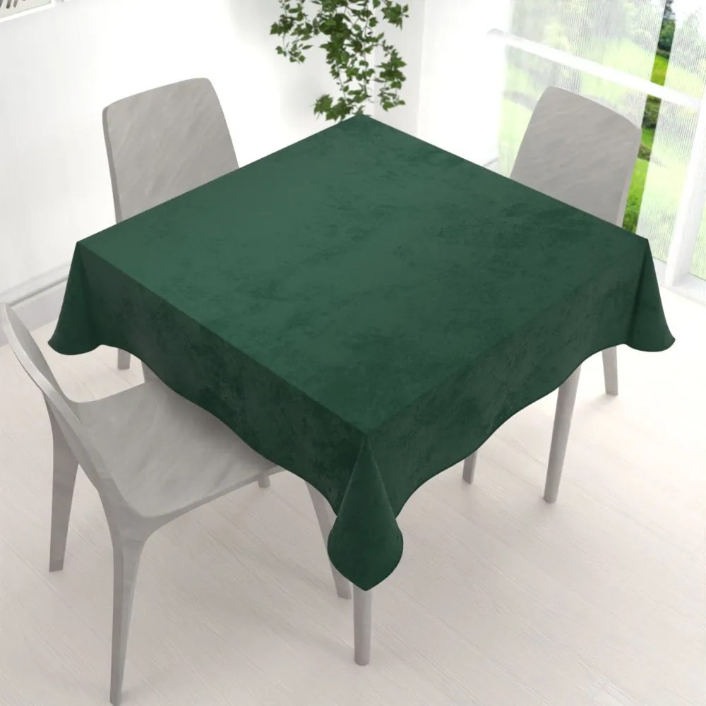 Biante Zamatový štvorcový obrus Velvet Prémium SVP-040 Lesná zelená 110x110 cm
