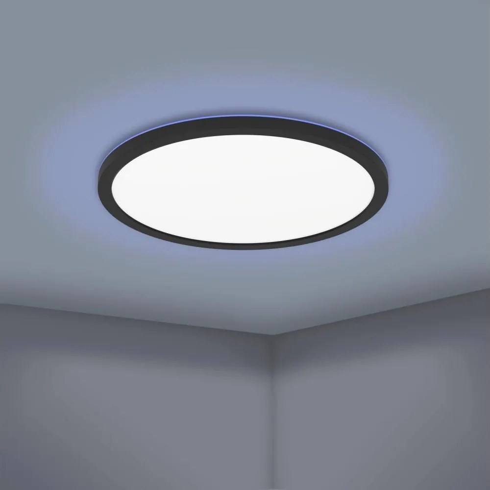 Eglo 31704-LED RGBW stmievateľné stropné svietidlo ROVITO-Z 1xLED/16,5W/230V pr.42cm čierna