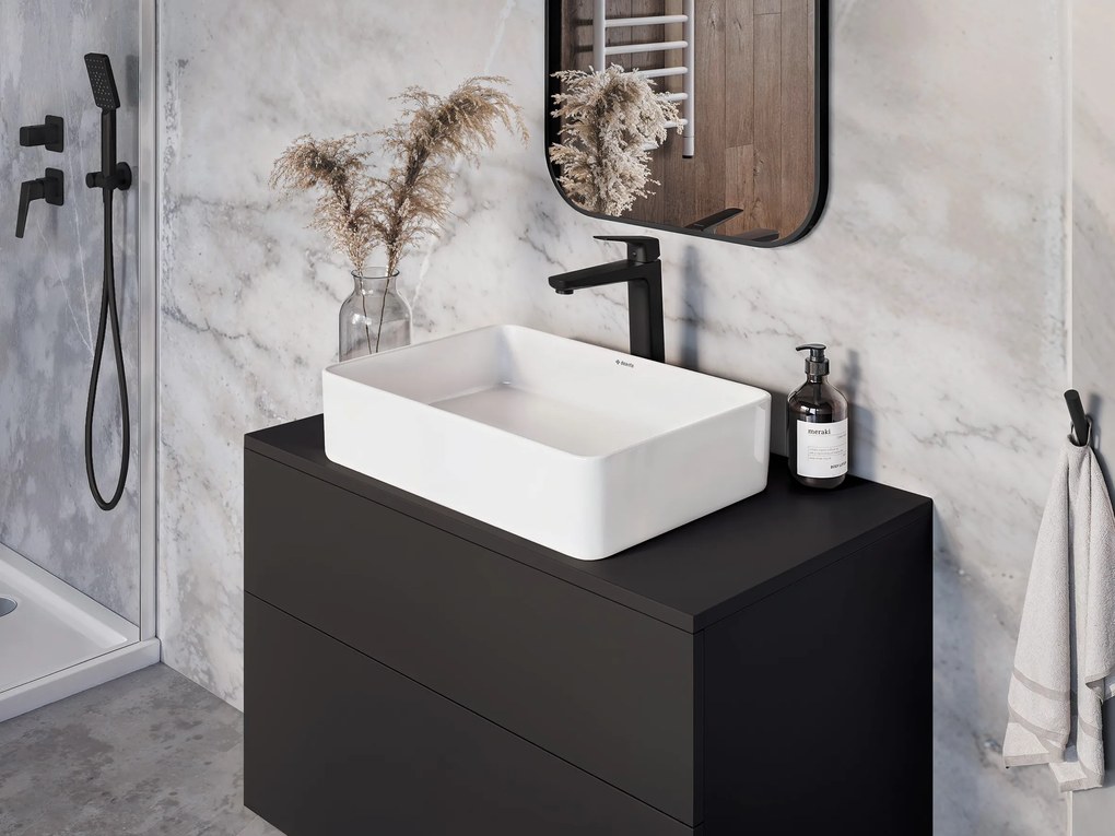 Deante Blur, vysoká umývadlová batéria h-290, čierna matná, DEA-BQL_N20K