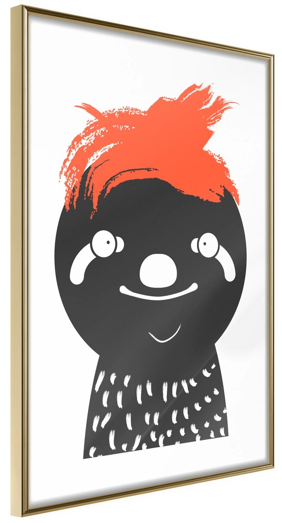 Artgeist Plagát - Crazy Sloth [Poster] Veľkosť: 30x45, Verzia: Zlatý rám