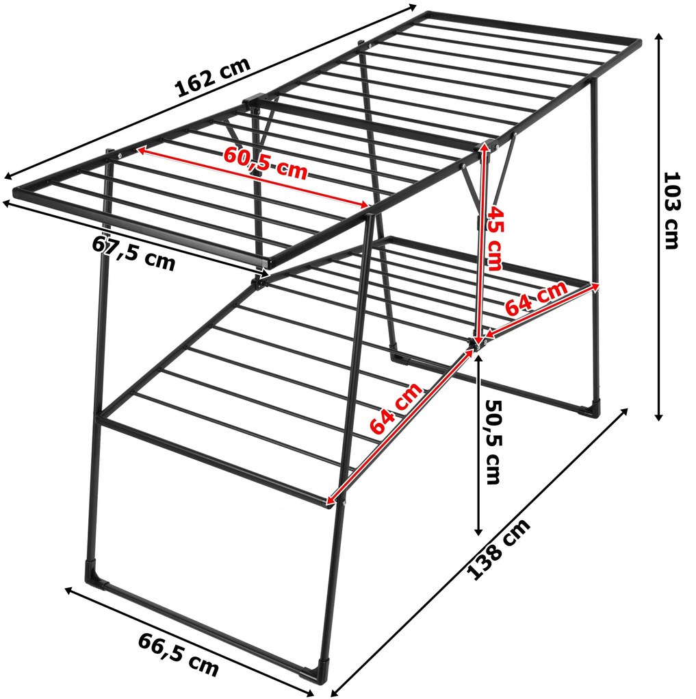 Sušák na prádlo ROSITA černý