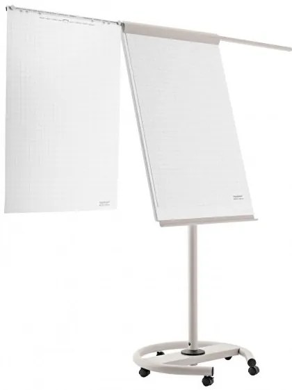 Flipchart Magnetoplan De Luxe 68 x 97 cm, mobilný, sivá / biela