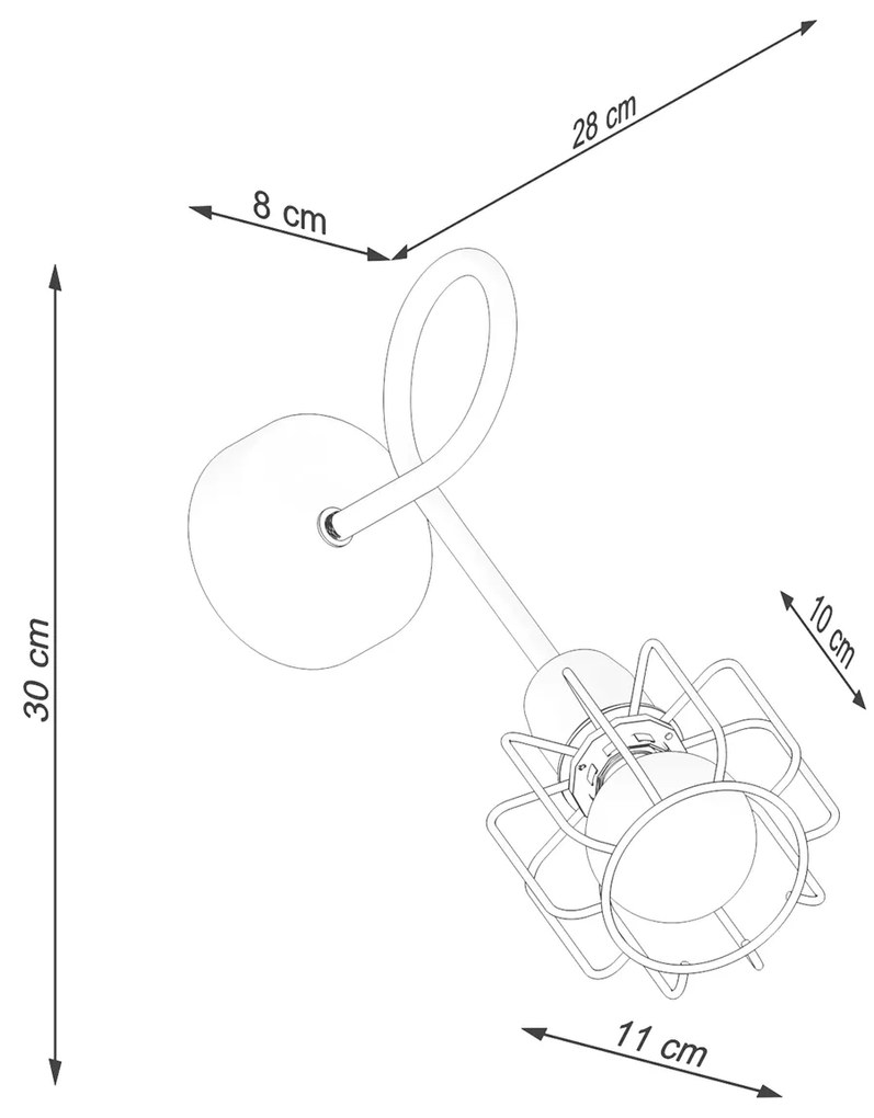 Sollux Lighting Nástenné svietidlo BELUCI 1S čierne