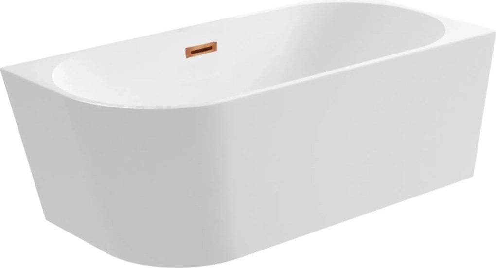 Aquauno Voľne Stojaca Rohová Vaňa Pravá 170 x 80 cm Medená Koroková A Prestávková