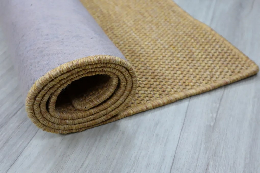 Timzo, Koberec behúň na mieru Nature terra, šíre 133 cm, oranžová, chodba / predsieň