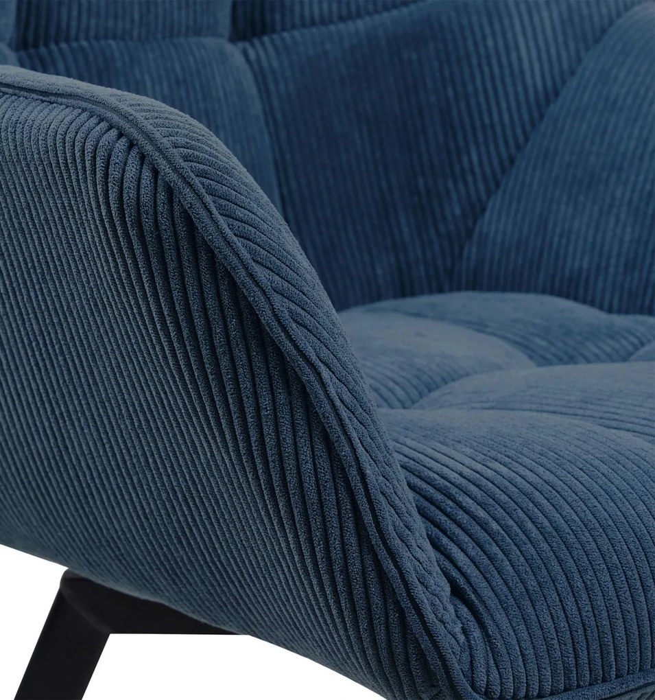 Jedálenská stolička Jordi Cord - modrá