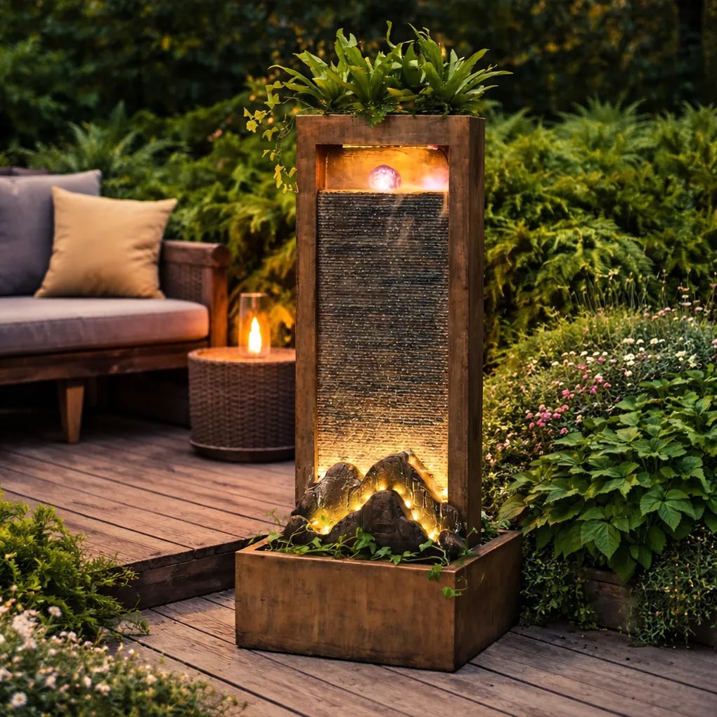 Záhradná fontána BestBerg EF-25 / polyresin / 47 x 26 x 127 cm