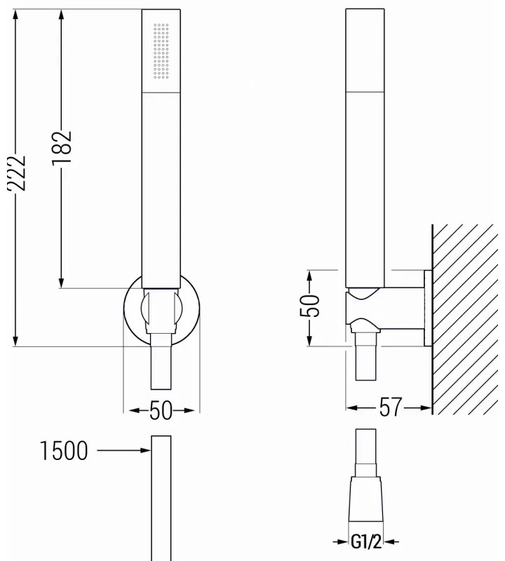 Mexen príslušenstvo - podomietkový 1-bodový ručný sprchový set R-70, zlatá, 785705051-50