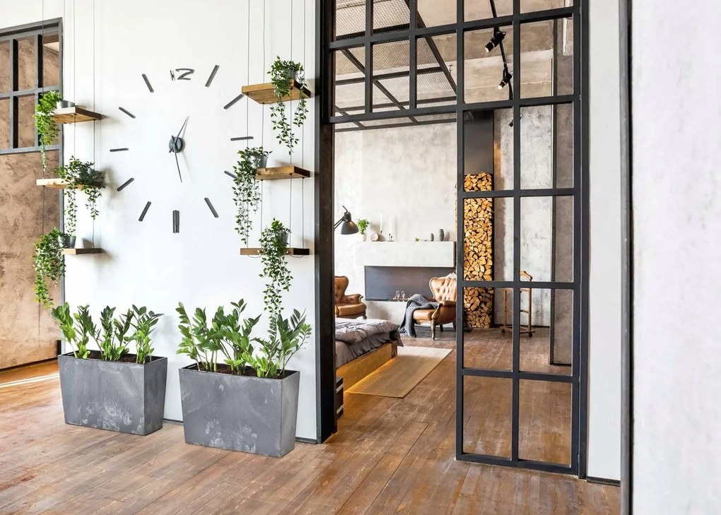 Truhlík s vkladom Bloom sivý betón