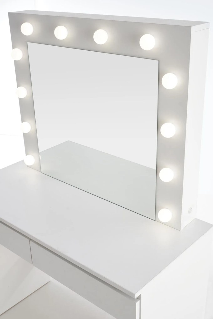 Toaletný stolík Velinio 95 cm - biela