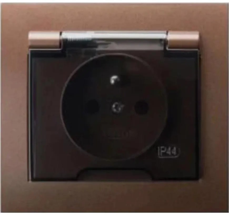 Zásuvka s krytom proti vode s uzemnením GPH-1WZ/52/D