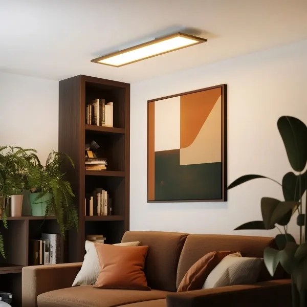 Brilagi - stmievateľné LED svietidlo SLIMFRAME WOOD LED/58W/230V 124x34 cm + diaľkové ovládanie