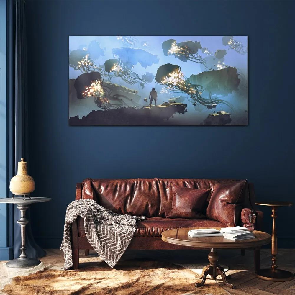 Skleneny obraz Maľba abstrakcie medusa