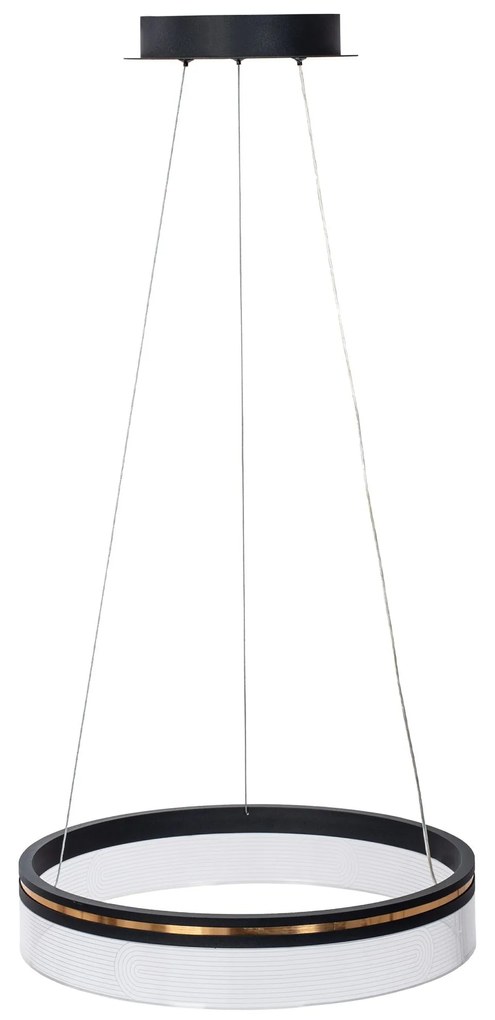 Toolight Toolight, LED závesné svietidlo 40cm APP1191-CP, čierna-zlatá, OSW-40022