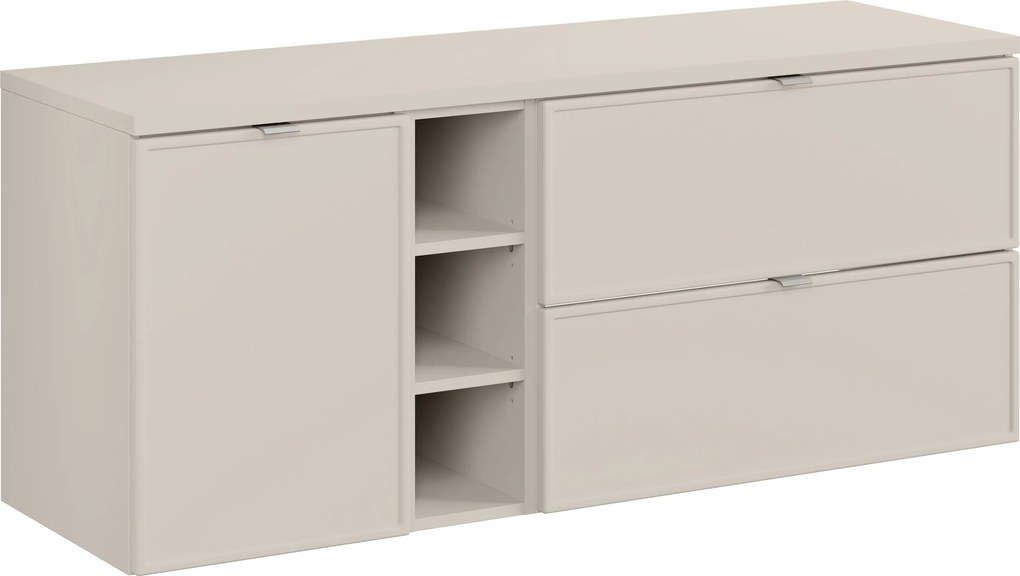 Comad Kúpeľňová skrinka pod doskové umývadlo set Bella Cashmere 140 cm kašmír