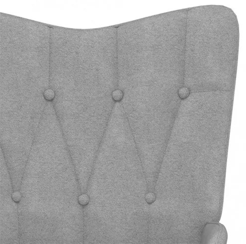 vidaXL Relaxačná stolička s podnožkou 62x68,5x96cm svetlosivá látková-