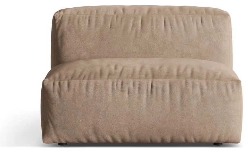 Svetlohnedý zamatový modul pohovky (stredový diel) Martina – Micadoni