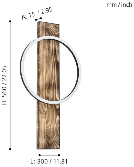 Eglo 99353 - LED Nástenné svietidlo BOYAL LED/12W/230V