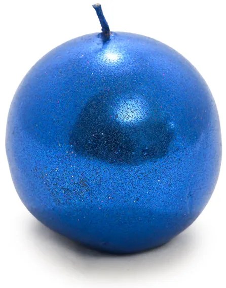 Sada 2 sviečok gule CANDLE BALL BLUE 4,5 cm modrá