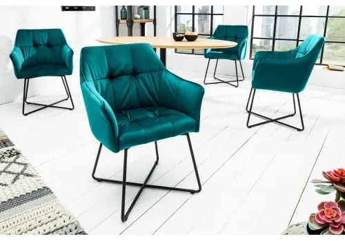Stolička 41660 Loft Zamat Tyrkisová  - Komfort-nábytok