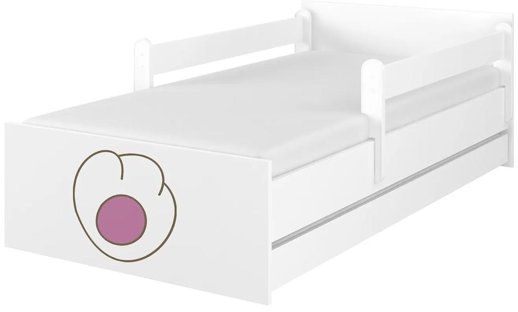 Raj posteli Detská posteľ " gravírovaná labka mačičky " MAX borovica nórska