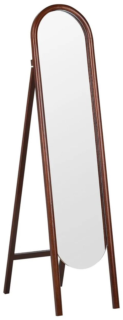Stojace zrkadlo 30 x 150 cm tmavé drevo CHELLES Beliani