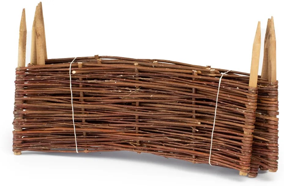 Prútený plot pre záhon 5ksš. 60 x v. 21/35(cm)