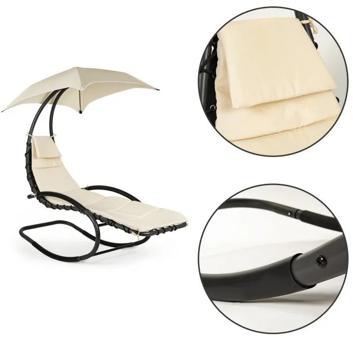 ZÁHRADNÉ HOJDACIE KRESLO MOLLY BÉŽOVÉ