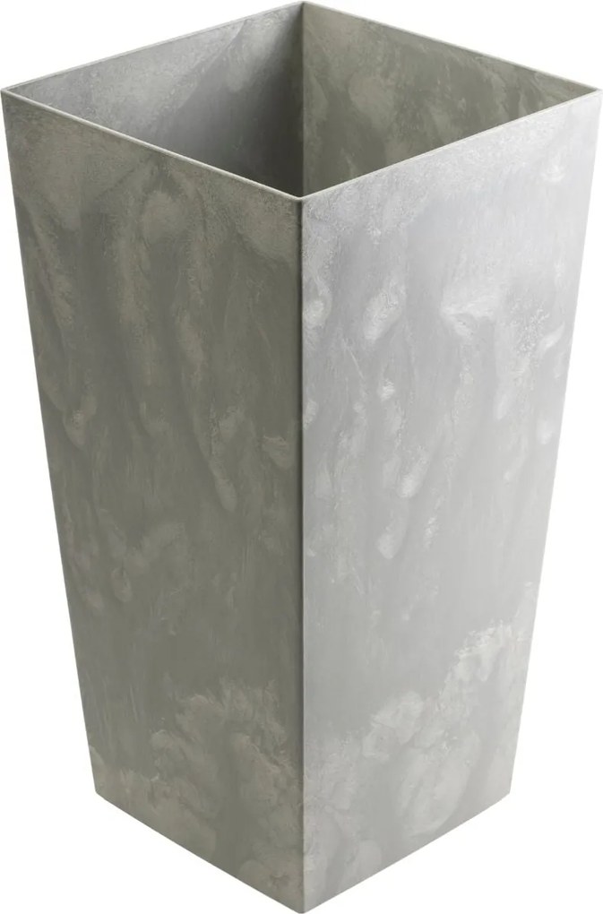 PLASTOVÝ KVETINÁČ PORTO 75X39,5X39,5 CM IMITÁCIA BETÓNU SIVÁ